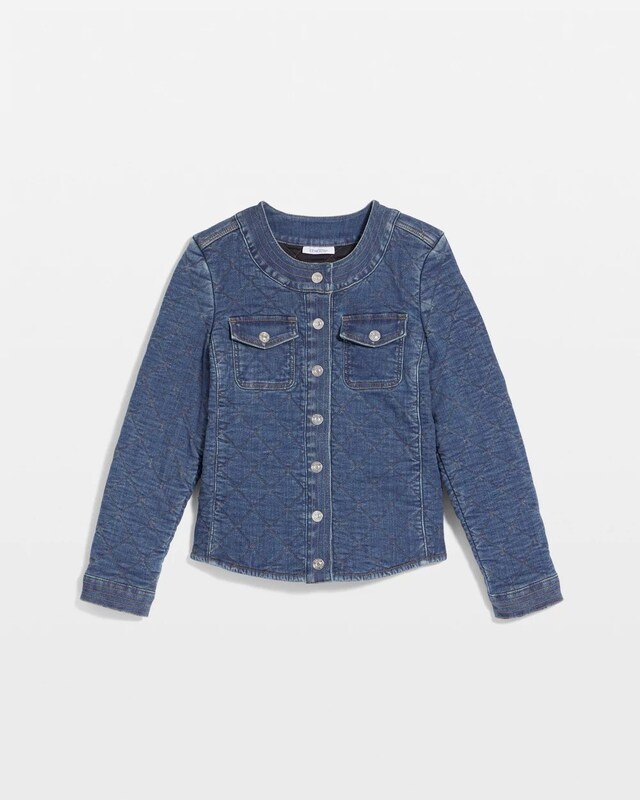 Quilted Denim Jacket - image 5